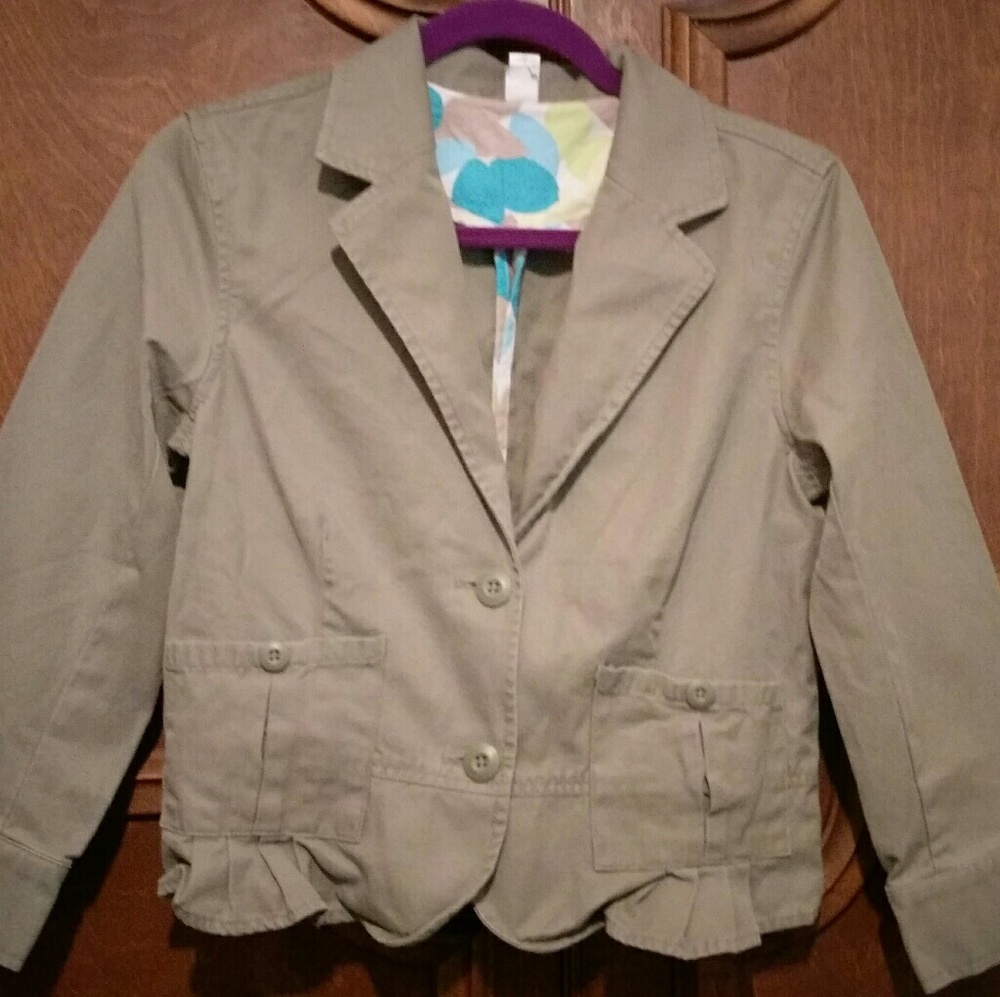 An Old Navy khaki green cropped jacket!